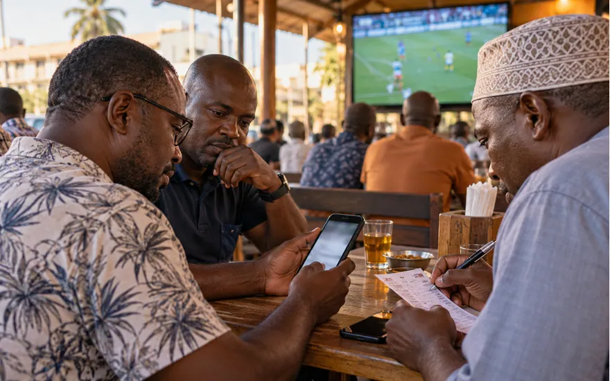 A phone and printed sports coupon illustrate different kinds of betting codes