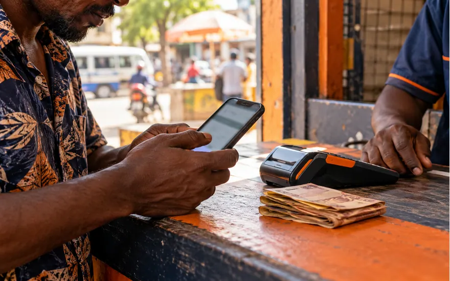 A phone and receipt illustrate the records used to trace a withdrawal
